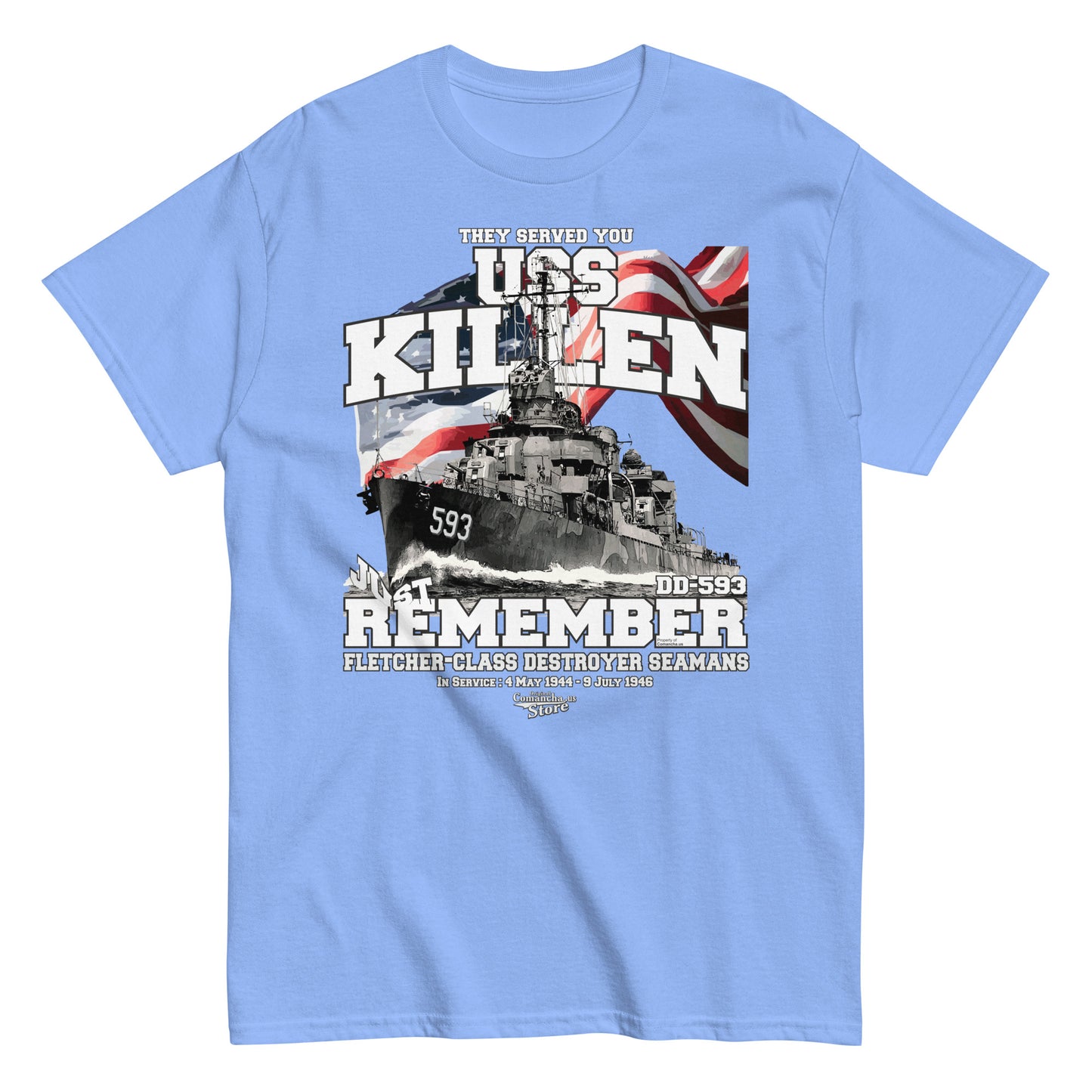 USS Killen DD-593 destroyer t-shirt