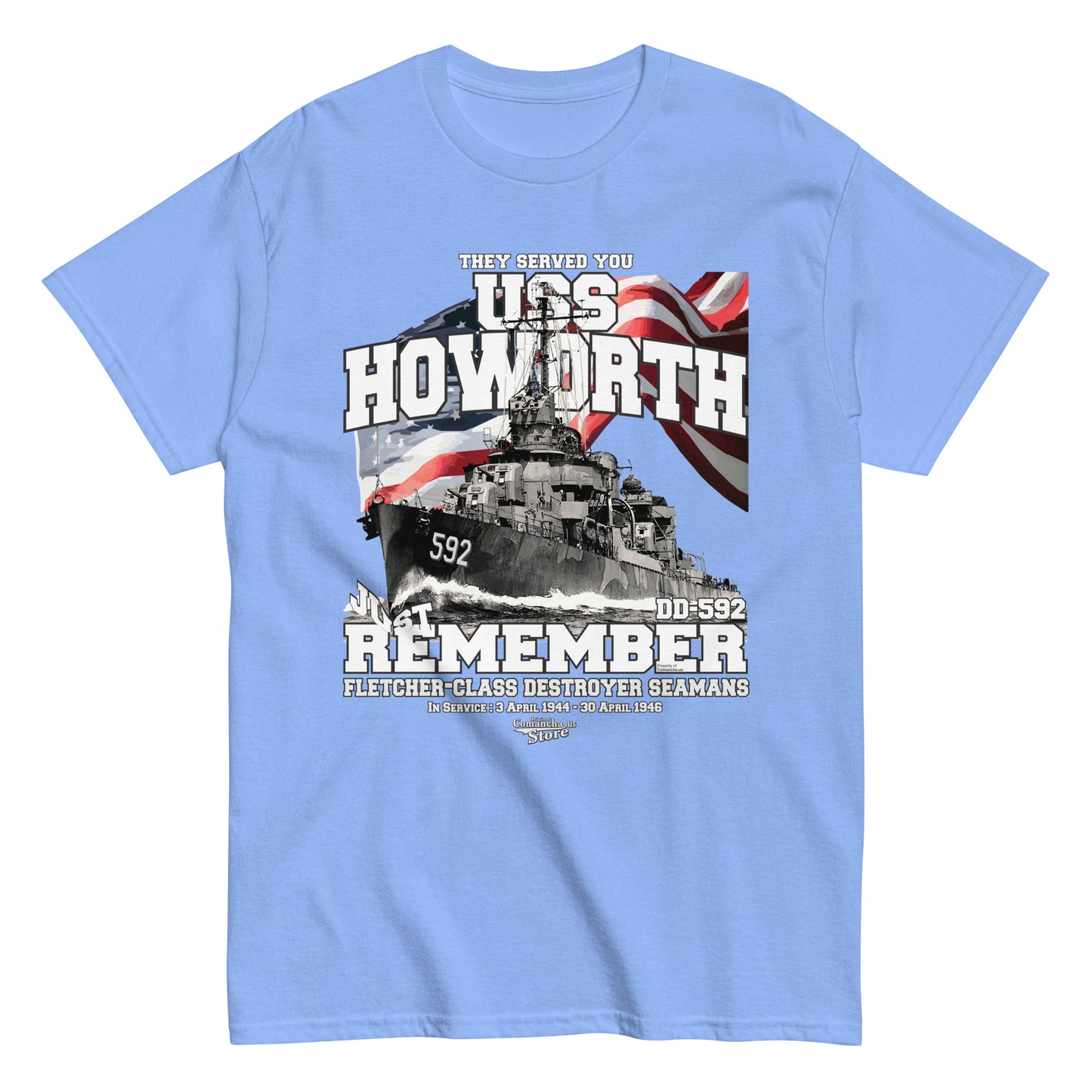 USS Howorth DD-592 destroyer t-shirt