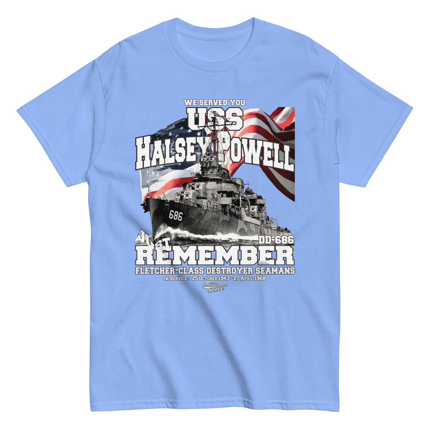 USS Halsey Powell DD-686 destroyer t-shirt