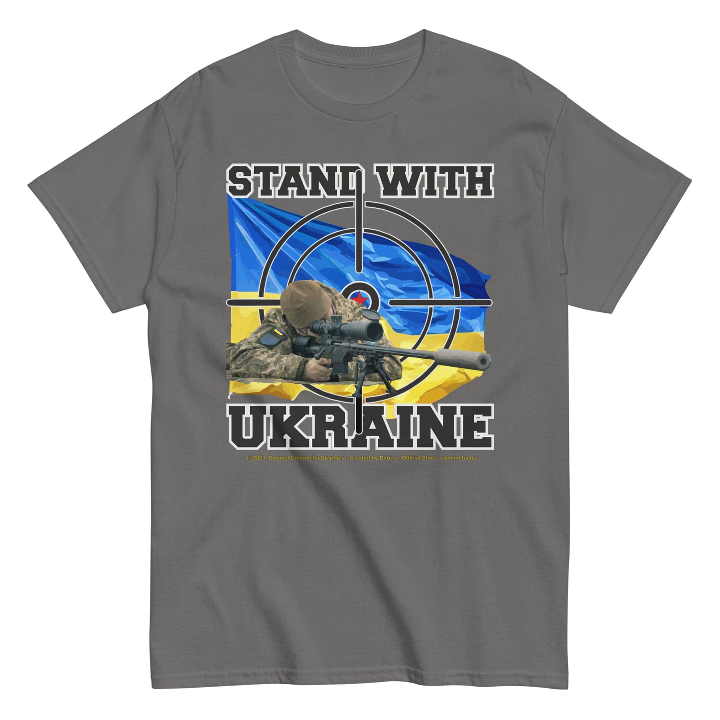 Stand With Ukraine T-shirt, Comancha Design,