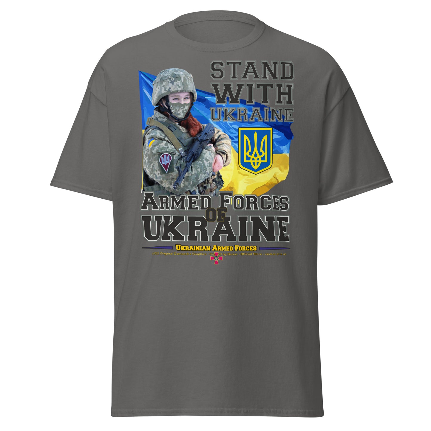 Stand with Ukraine t-shirt, Comancha t-shirts store,