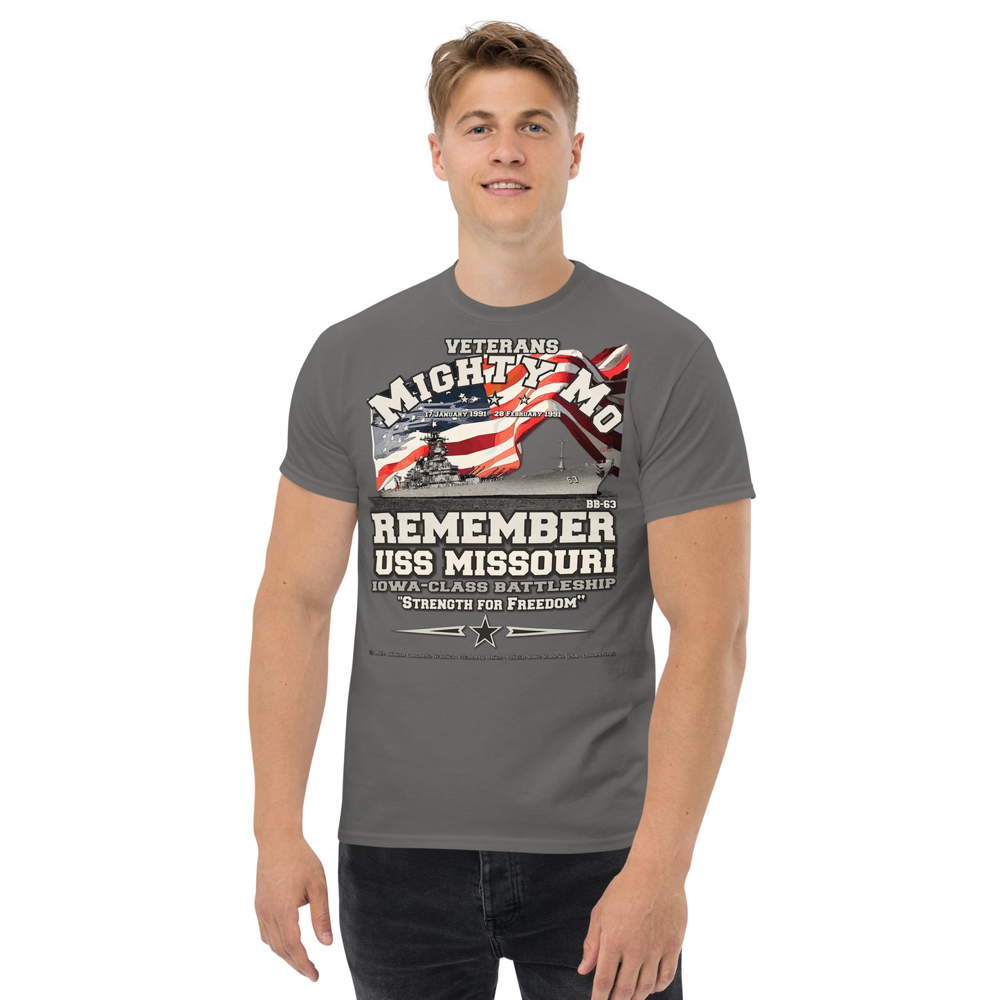 USS Missouri BB-63 Battleship t-shirt