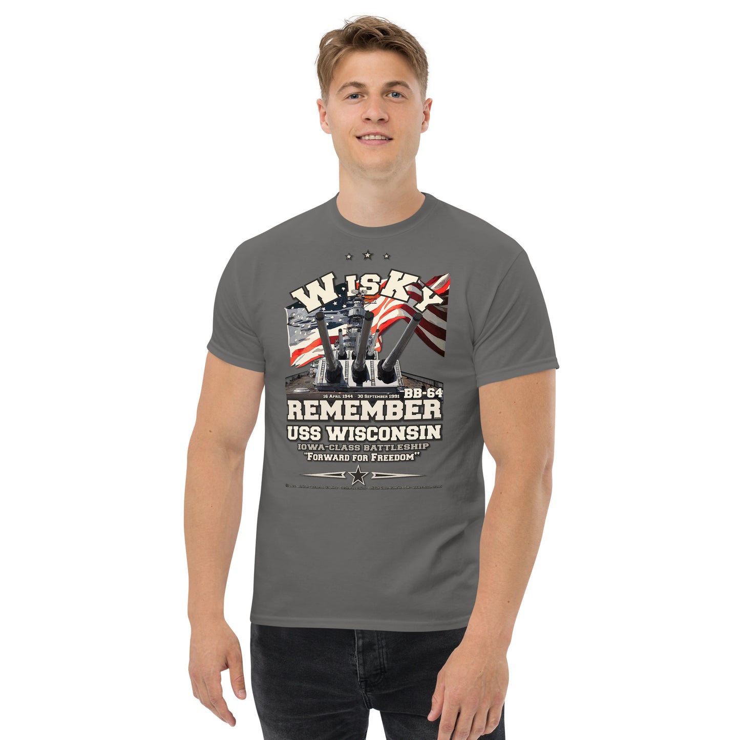 USS Wisconsin BB-64 Battleship t-shirt