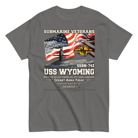 USS WYOMING SSBN-742 Submarine T-shirt