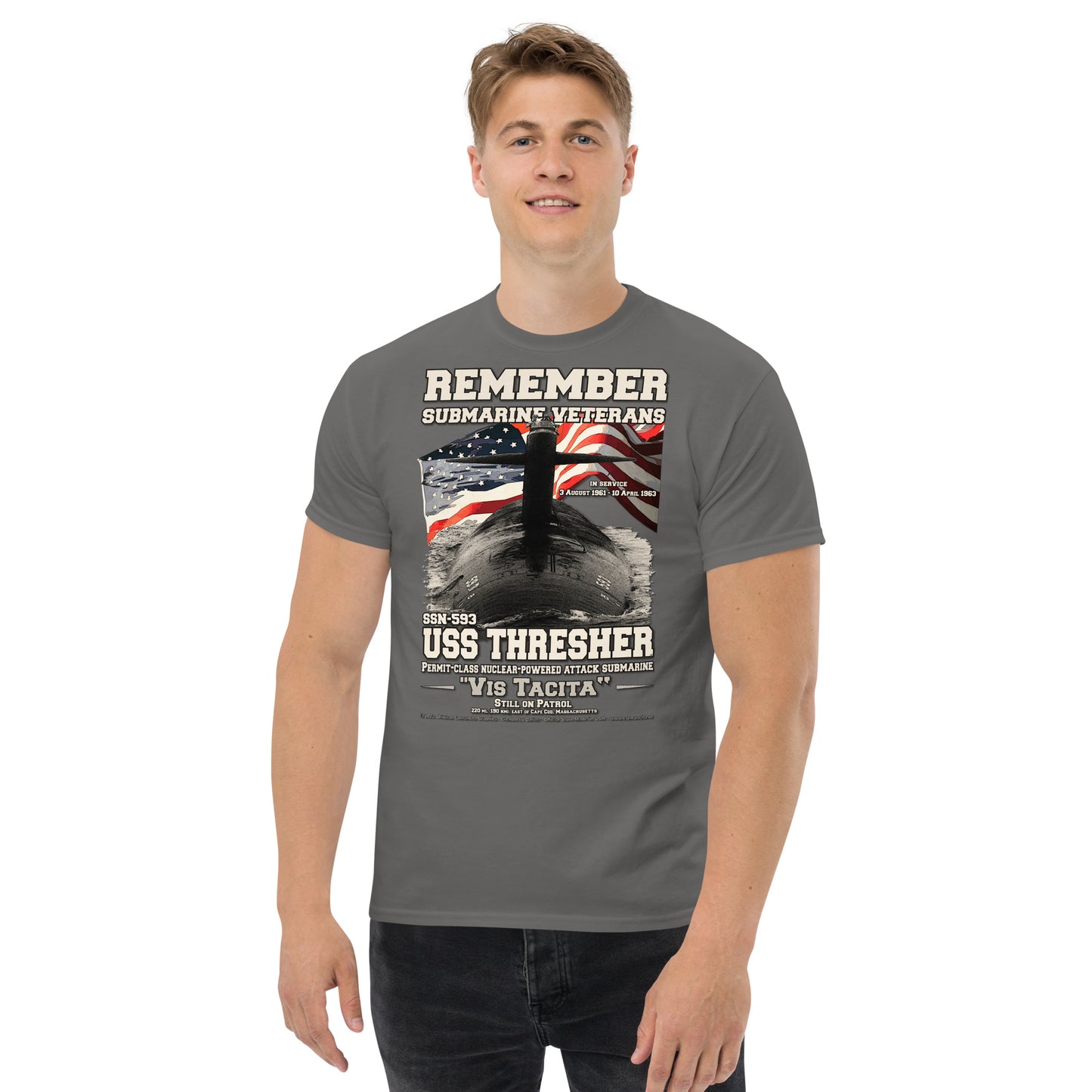 USS THRESHER SSN-593 Submarine t-shirt