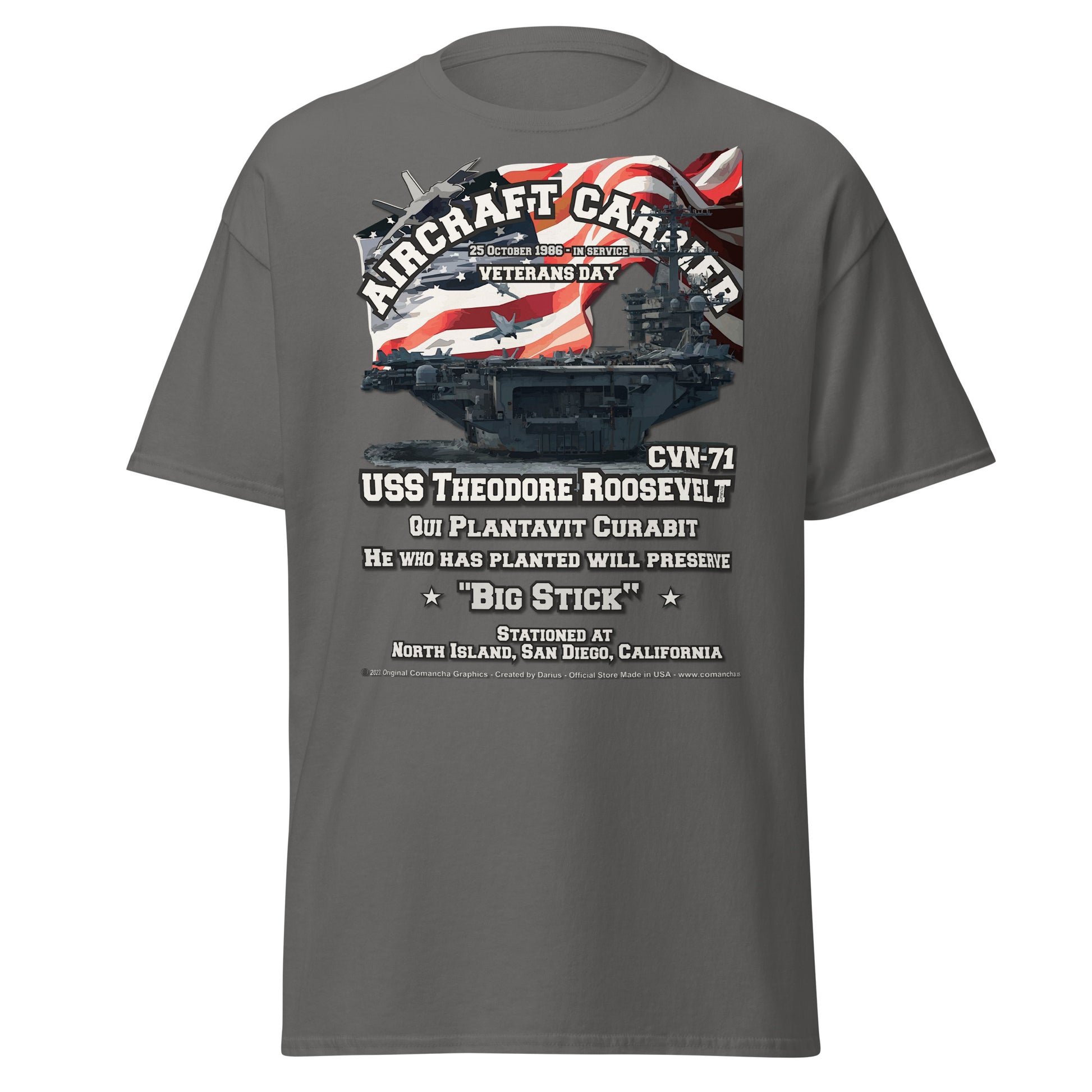 USS THEODOR ROOSVELT CVN-71 Aircraft Carrier Veterans, Comancha Graphics,