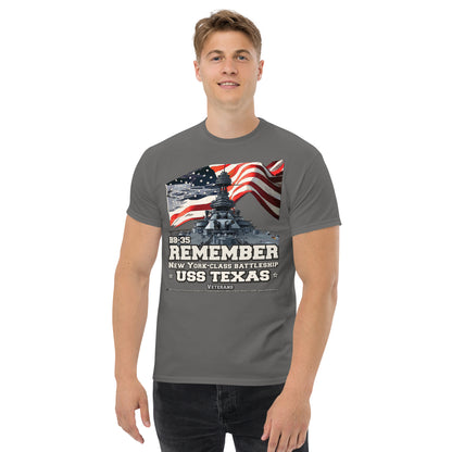 Remember USS TEXAS BB-35 Battleship t-shirt