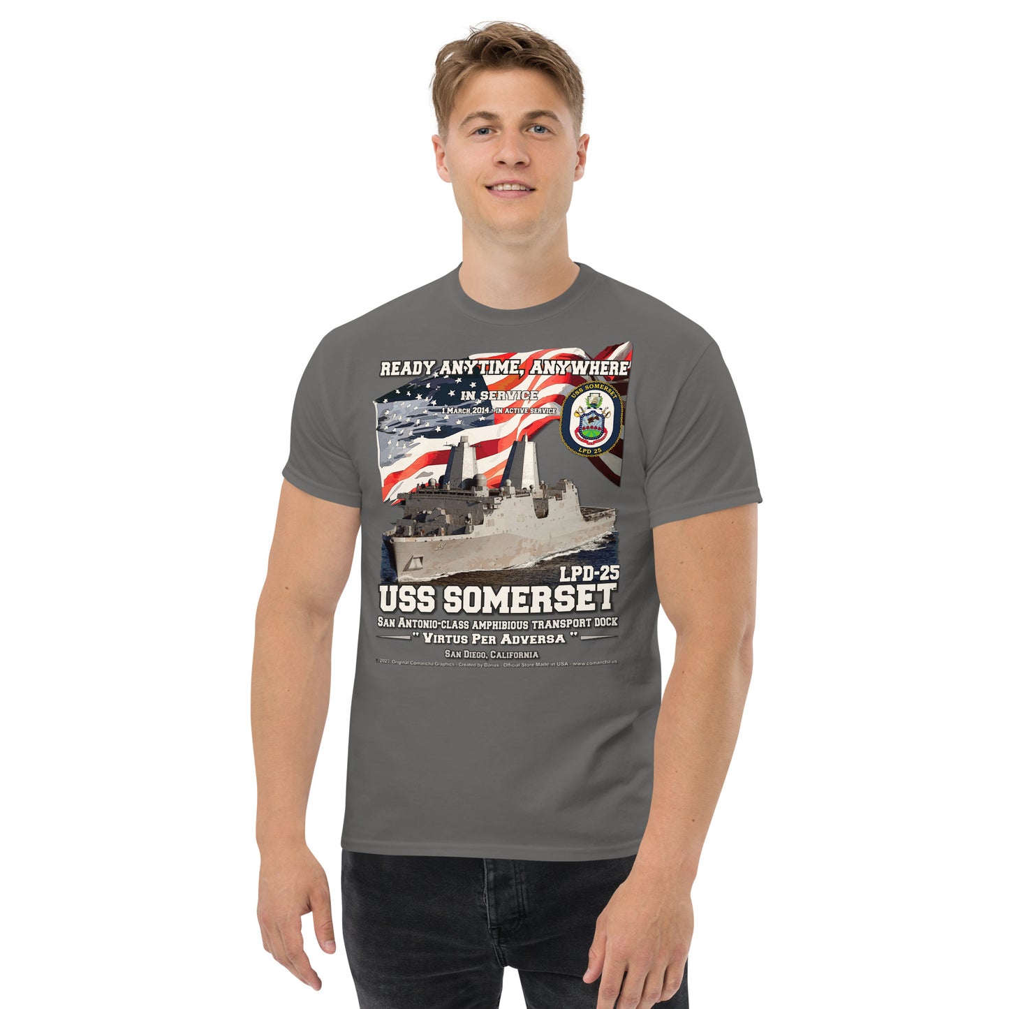 USS SOMERSET LPD-25 Amphibious Transport Dock t-shirt