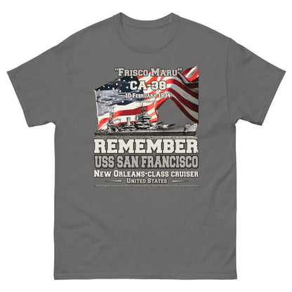 USS SAN FRANCISCO CA-38 Cruiser t-shirt