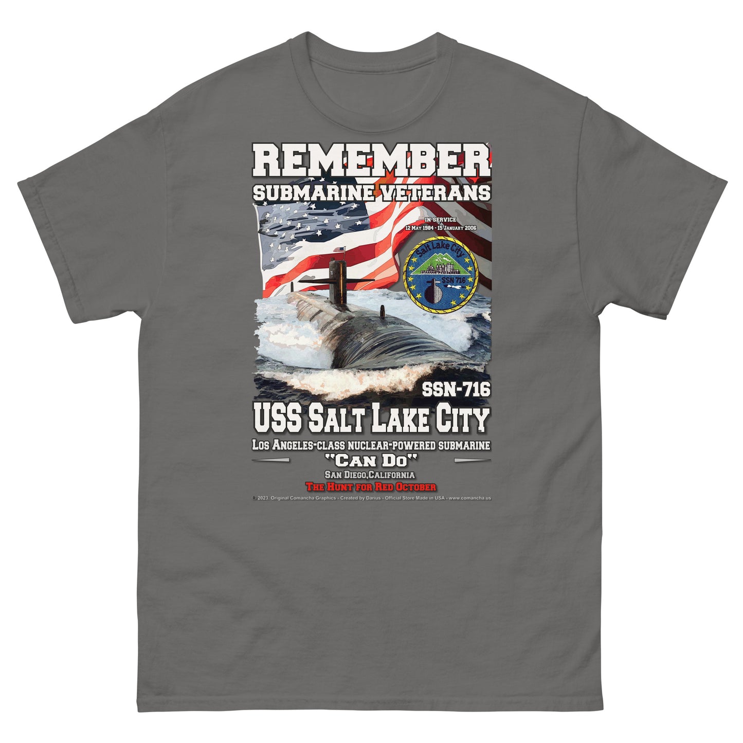 USS SALT LAKE CITY SSN-716 Submarine t-shirt