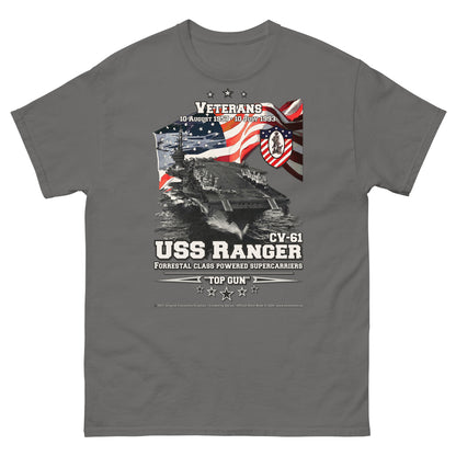 USS RANGER CV-61 Aircraft Carrier Veterans classic T-shirt, Comancha T-Shirts,