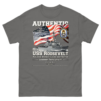 USS ROOSEVELT DDG-80 Destroyer Veterans classic T-shirt, Comancha Military T-shirts,