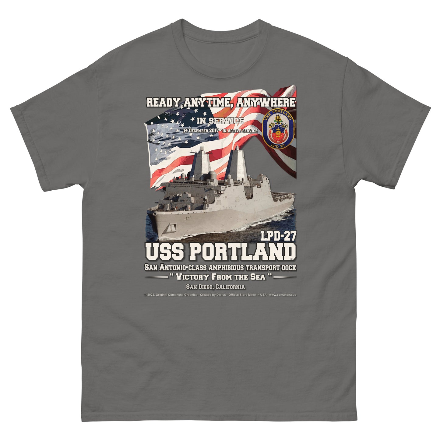 USS PORTLAND LPD-27 Amphibious Transport Dock T-Shirt