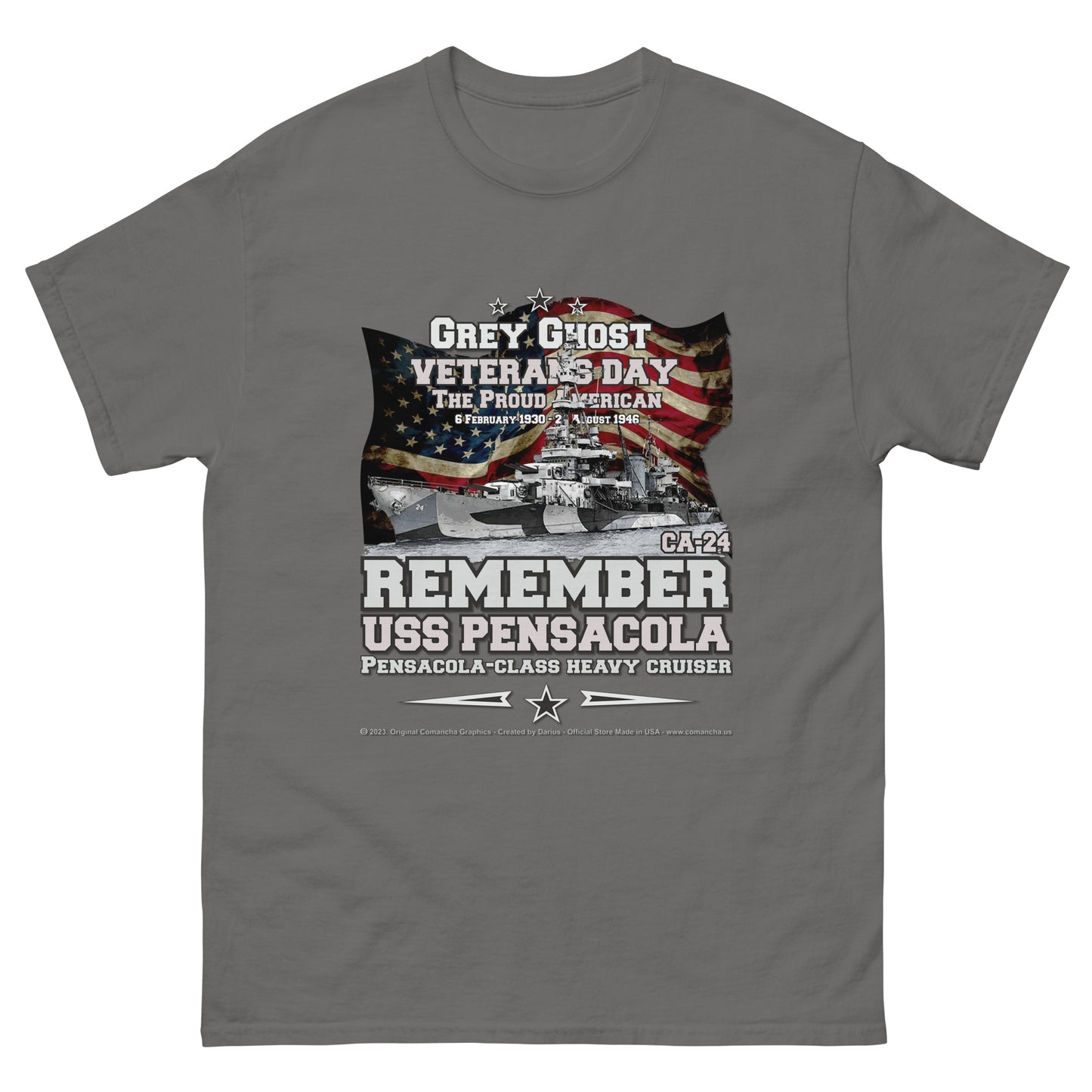 USS PENSACOLA CA-24 Destroyer T-Shirt