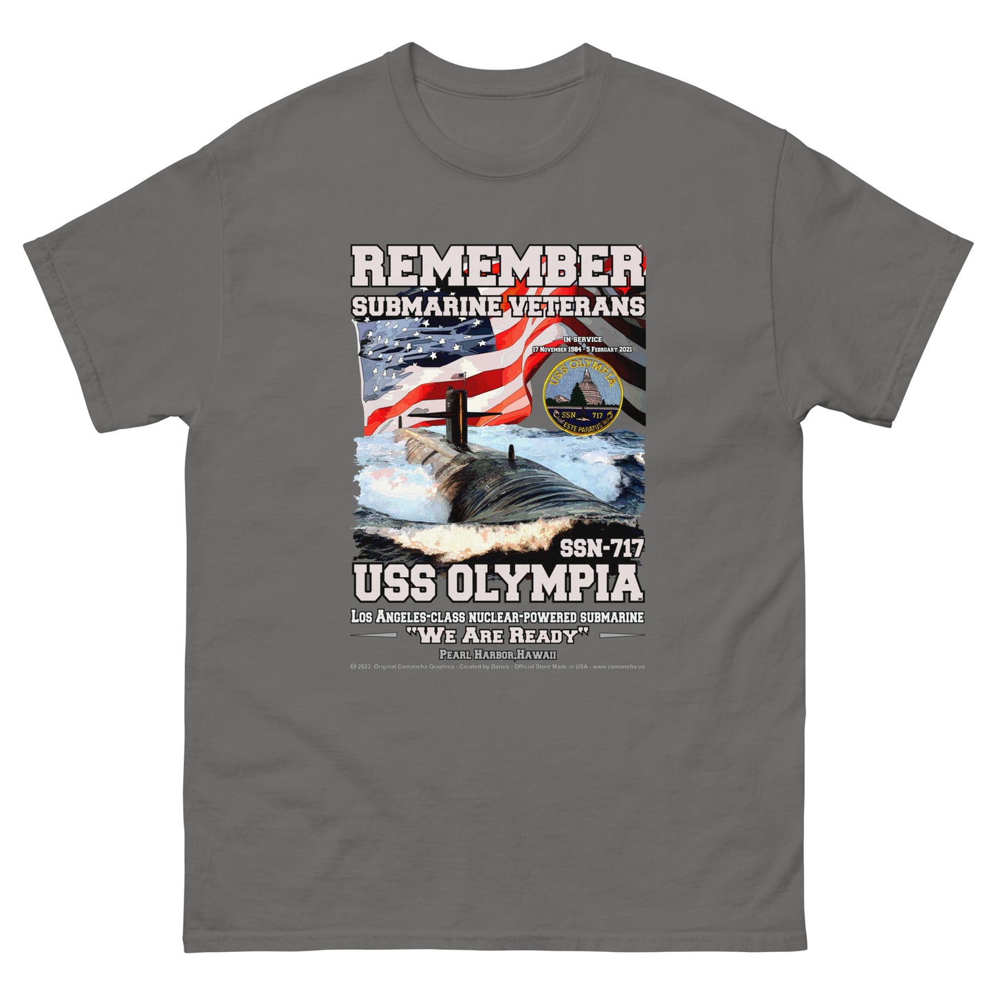 USS OLYMPIA SSN-717 Submarine T-shirt