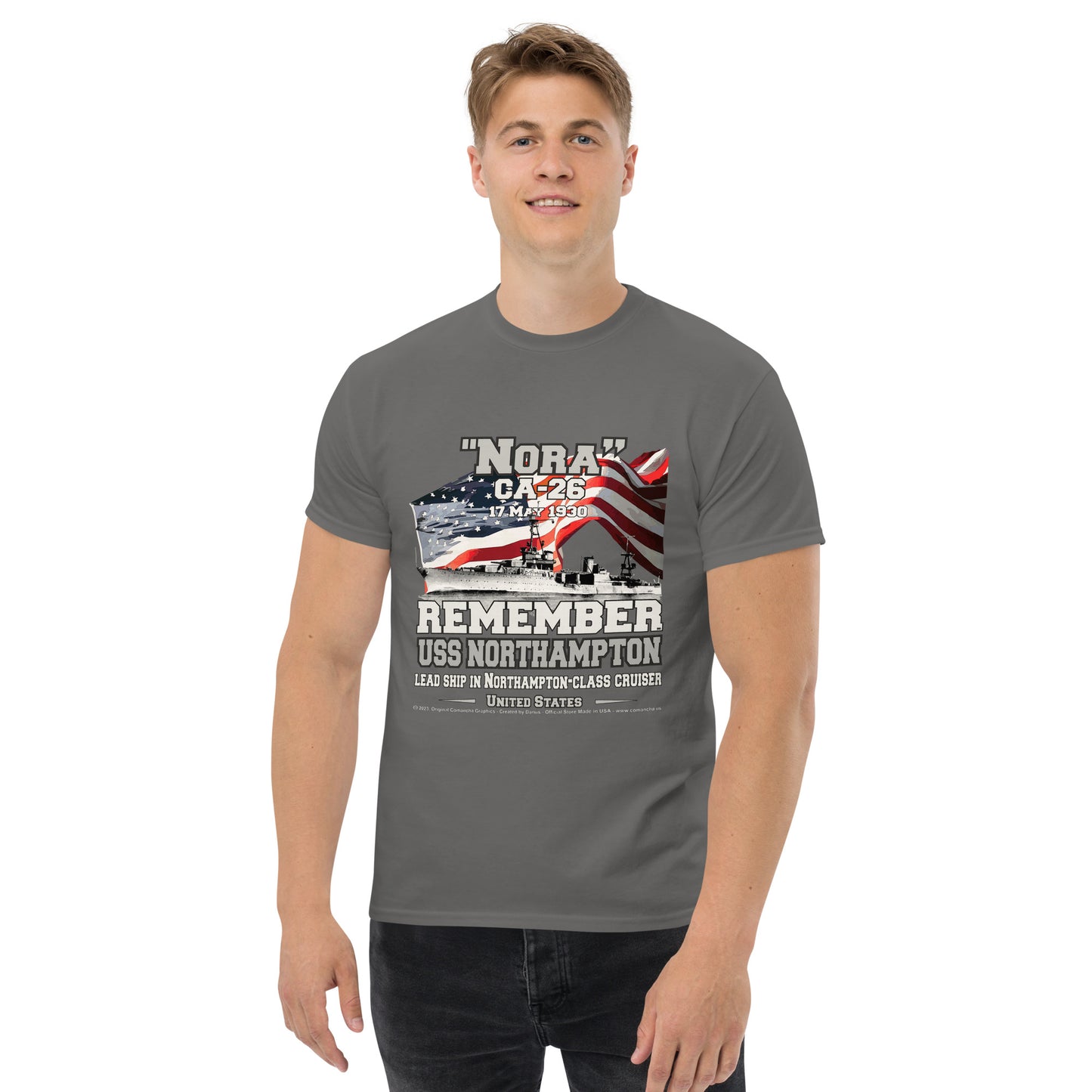 USS NORTHAMPTON CA-26 Cruiser T-shirt