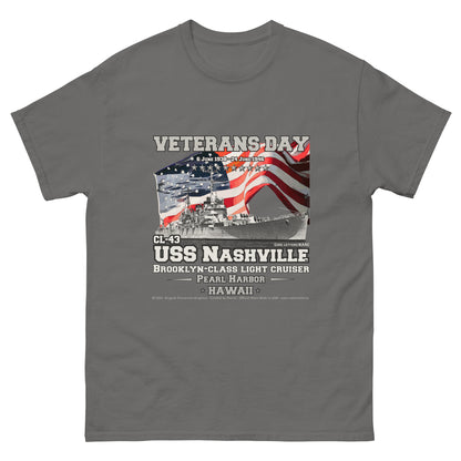 USS NASHVILLE CL-43 Cruiser t-shirt