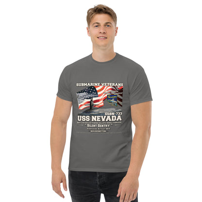 USS NEVADA SSN-733 Submarine Veterans t-shirt