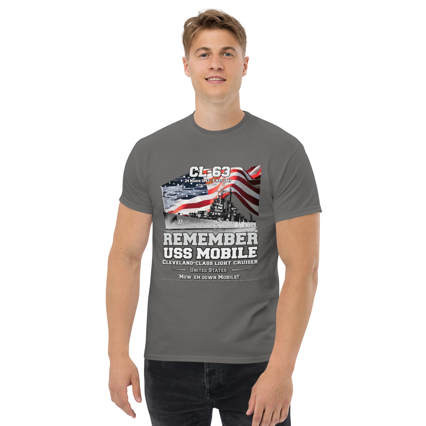 USS MOBILE CL-63 Cruiser T-Shirt