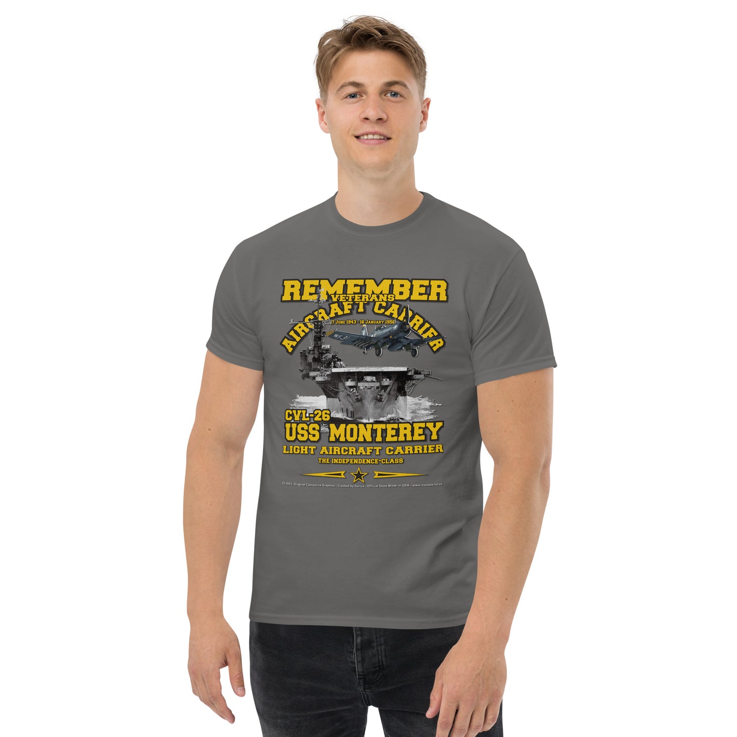 USS MONTEREY CVL-26 Aircraft Carrier T-Shirt