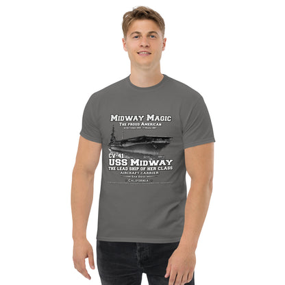 USS MIDWAY CV-41 Aircraft Carrier Veterans Classic T-shirt, Navy T-shirts Comancha,