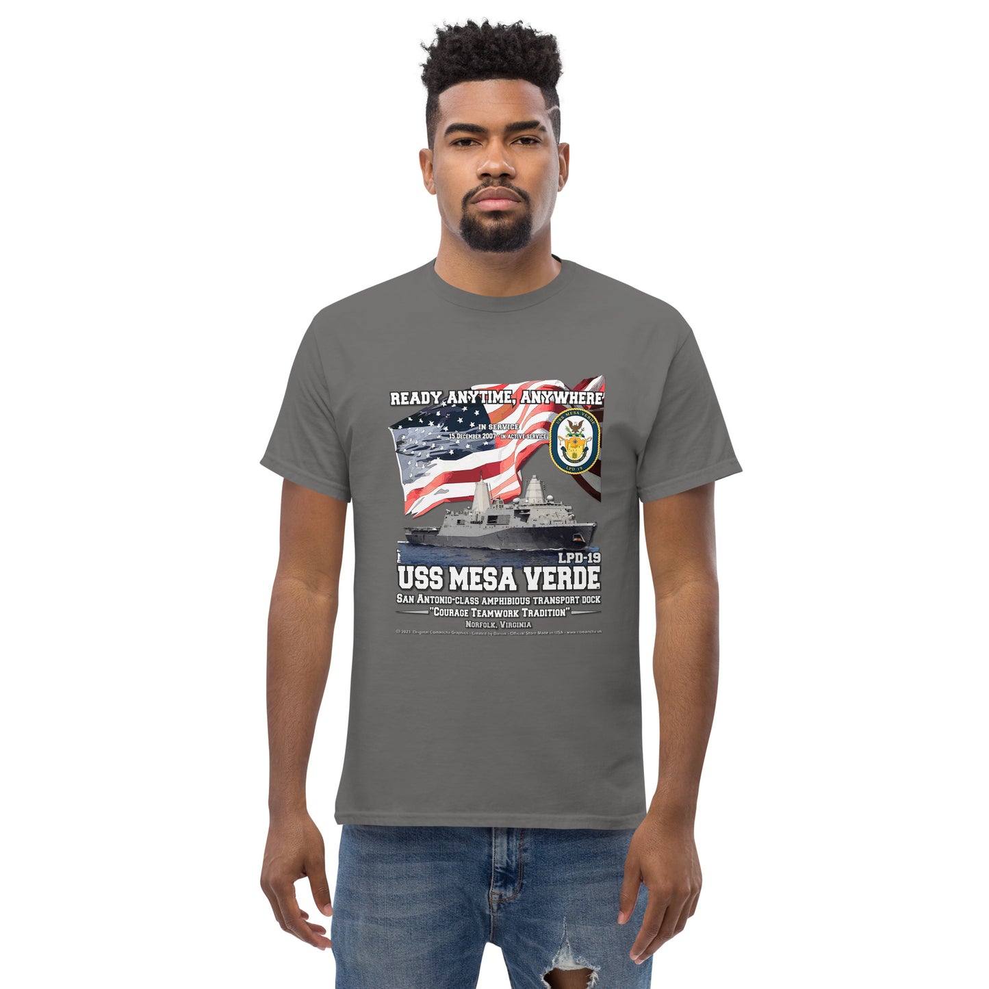 USS MESA VERDE LPD-19 Amphibious Transport Dock T-Shirt