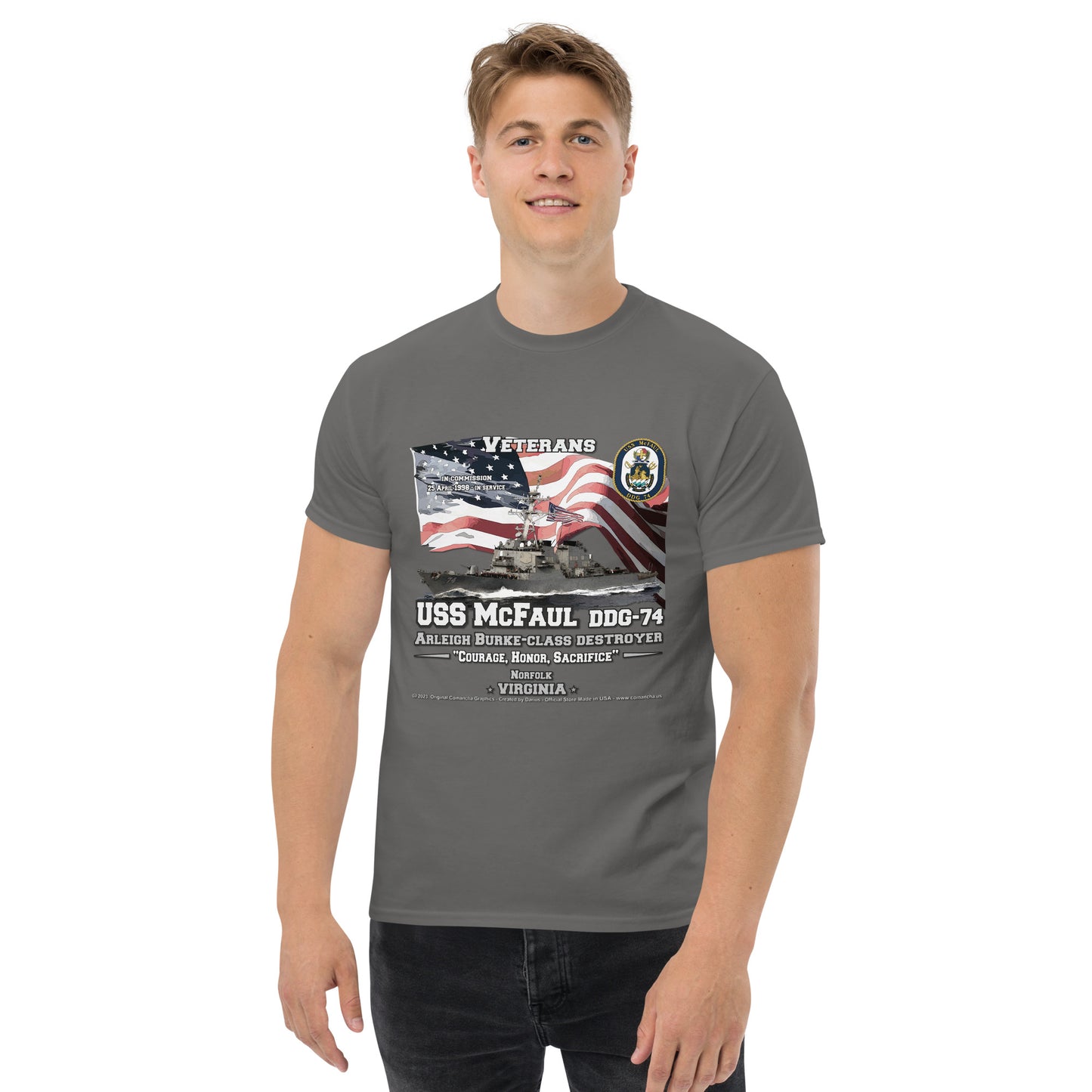 USS McFAUL DDG-74 Destroyer T-Shirt