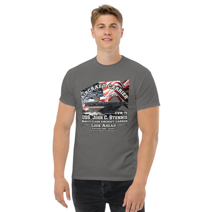 USS JOHN STENNIS CVN-74 Aircraft Carrier Veterans T-Shirt