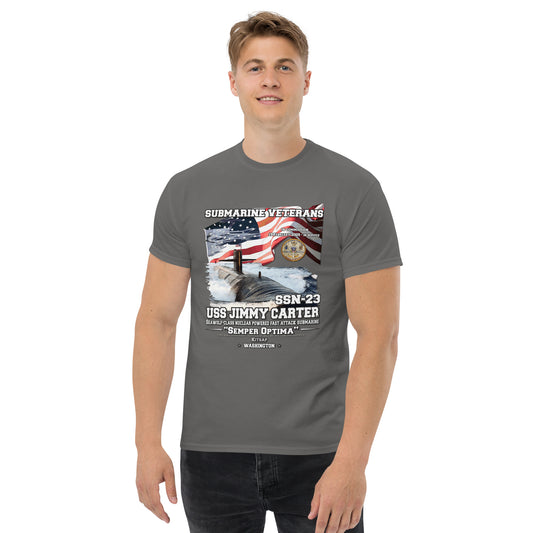 USS JIMMY CARTER SSN-23 t-shirt, US navy Tees, US navy Veterans t-shirts, Submarine Veterans Classic T-Shirt, Comancha Navy T-shirt, USS JIMMY CARTER SSN-23 Submarine t-shirt, Veterans submaarine T-Shirt, Comancha Store T-shirt,