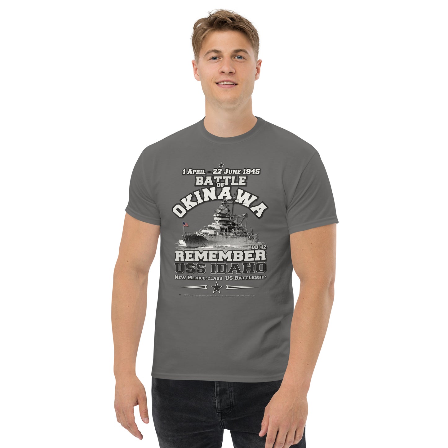 USS IDAHO BB-42 Battleship T-shirt