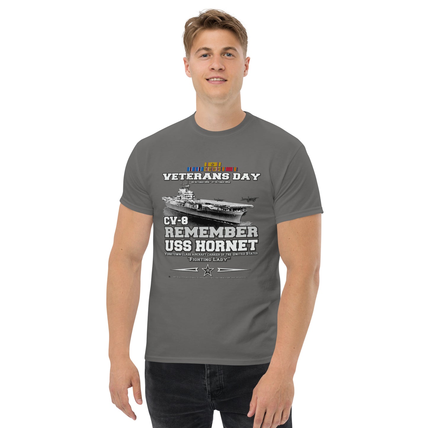 USS HORNET CV-8 t-shirt