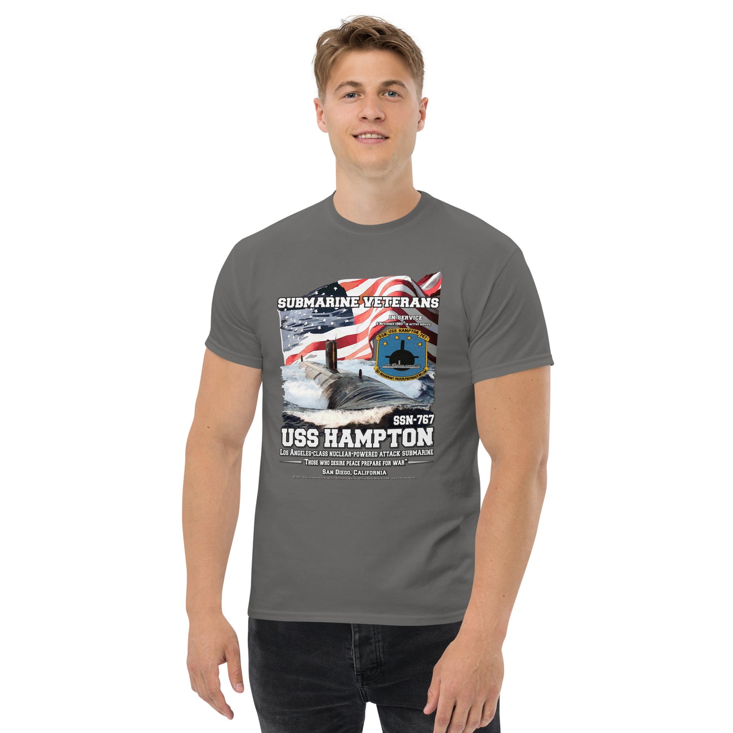 USS HAMPTON SSN-767 Submarine T-shirt