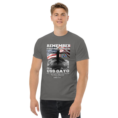 USS GATO tee, USS GATO veterans tee,USS GATO SSN-615 Submarine Veterans Classic Tee, Comancha Tees Store,