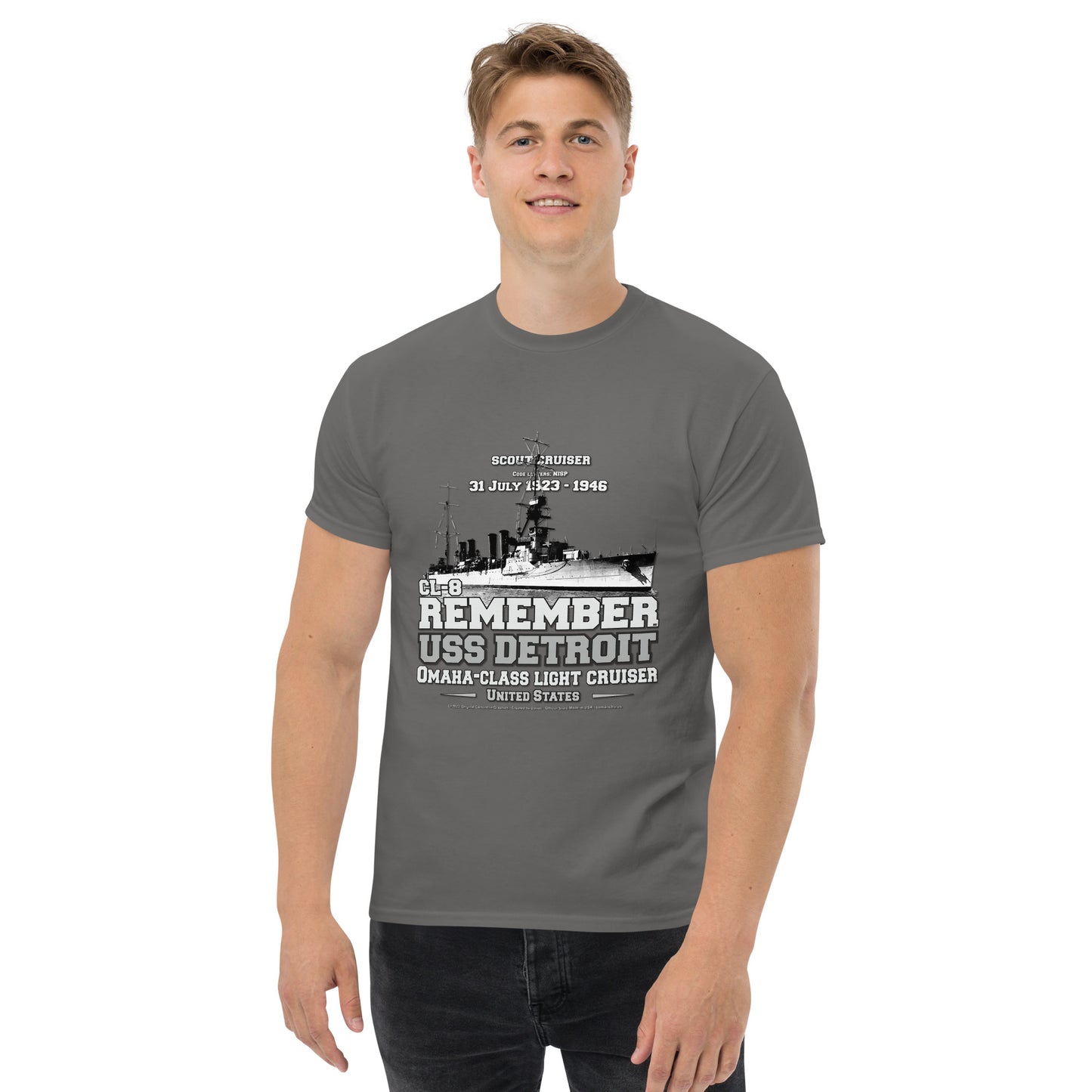 USS DETROIT CL-8 Light Cruiser t-shirt