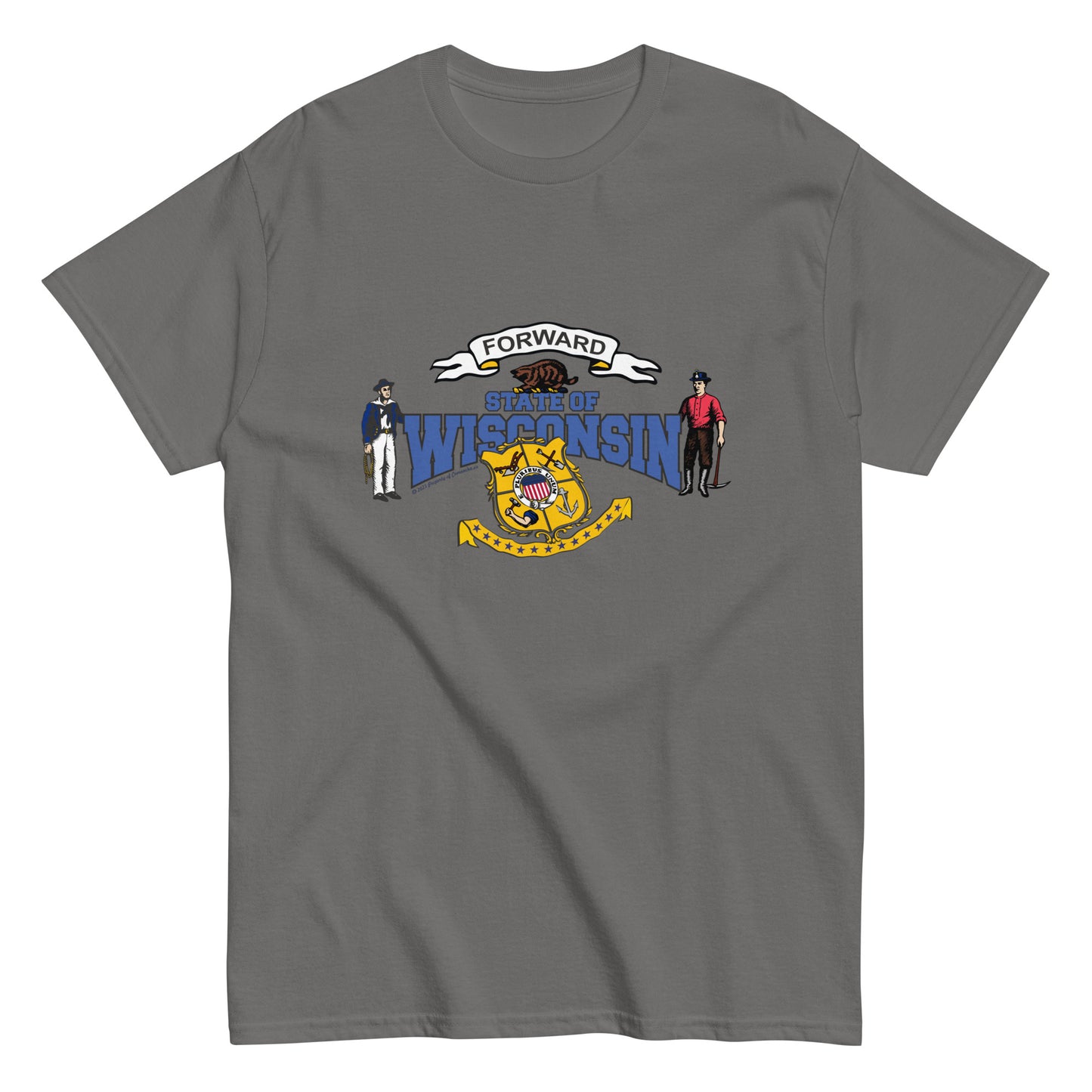 Wisconsin t-shirt,Wisconsin State T-Shirt, Comancha Graphics,