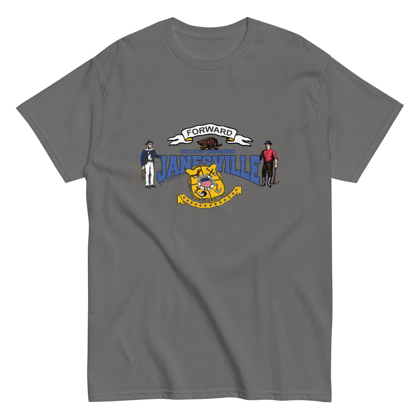 Janesville wisconsin tee,Janesville t-shirt, Wisconsin State T-Shirt, Comancha Graphics,