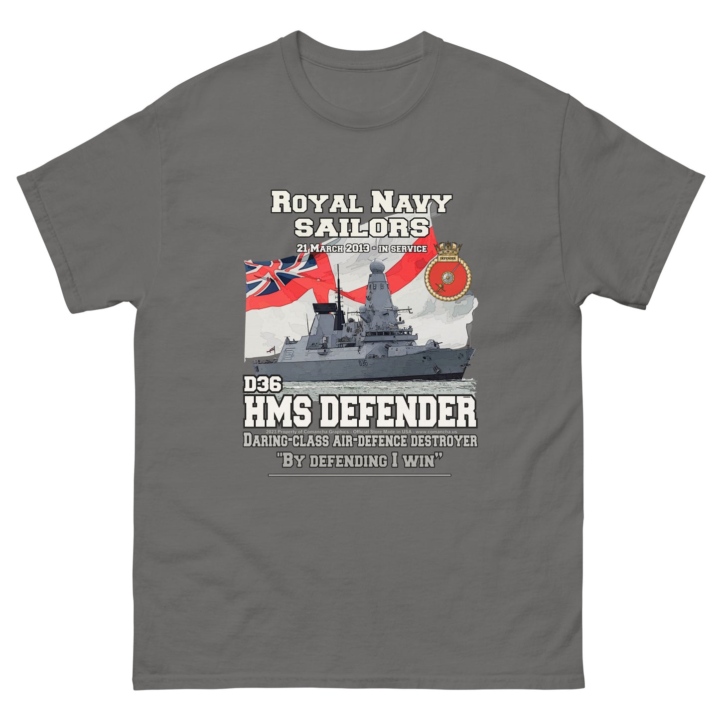 HMS Defender veterans tee, HMS Defender tee,HMS Defender D36 t-shirt,Destroyer T-shirt, Comancha Graphics,