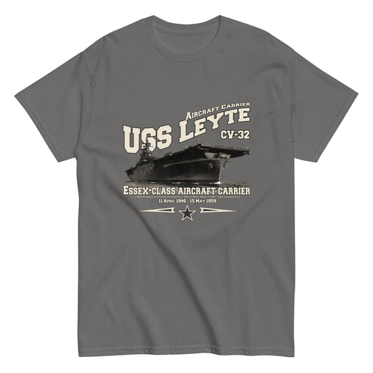 USS LEYTE tee,USS LEYTE CV-32 t-shirt, US Navy tee,aircraft carrier veterans T-shirt, Property Comancha Graphics,