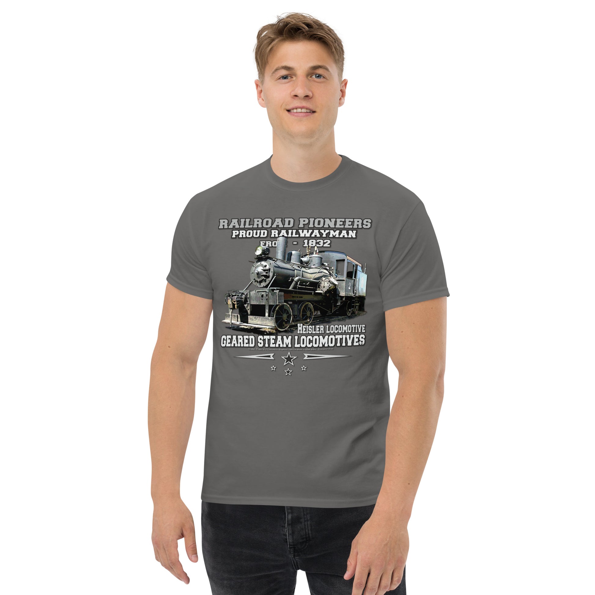 HEISLER locomotive t-shirt, Steam Locomotive T-shirt, Comancha t-shirt,