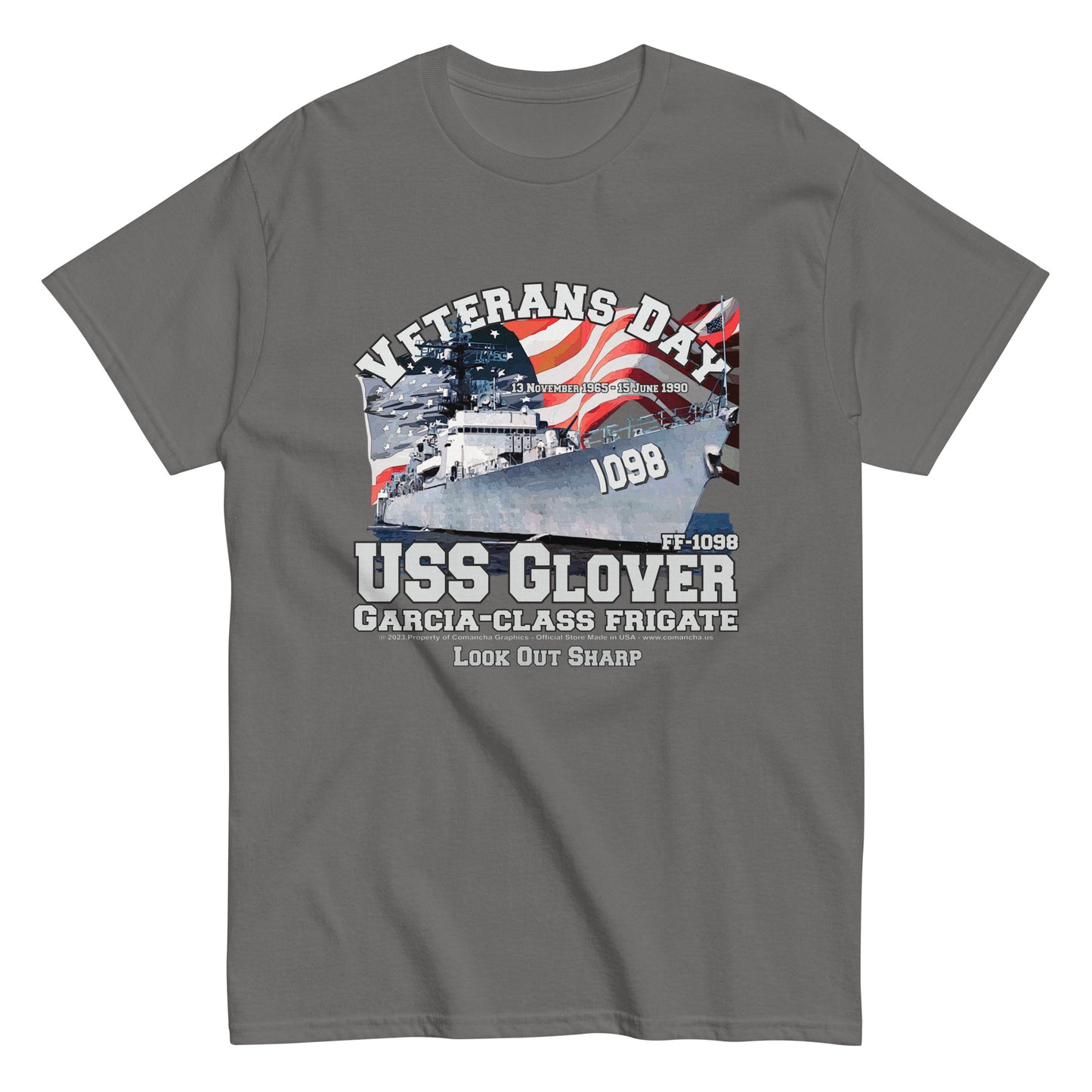 USS Glover FF-1098 Frigate Veterans T-shirt, USS Glover t-shirt,USS Glover veterans t-shirt,USS Glover FF-1098 Frigate T-shirt,comancha graphics tee,navy veterans t-shirt,navy t-shirt,us navy tee,