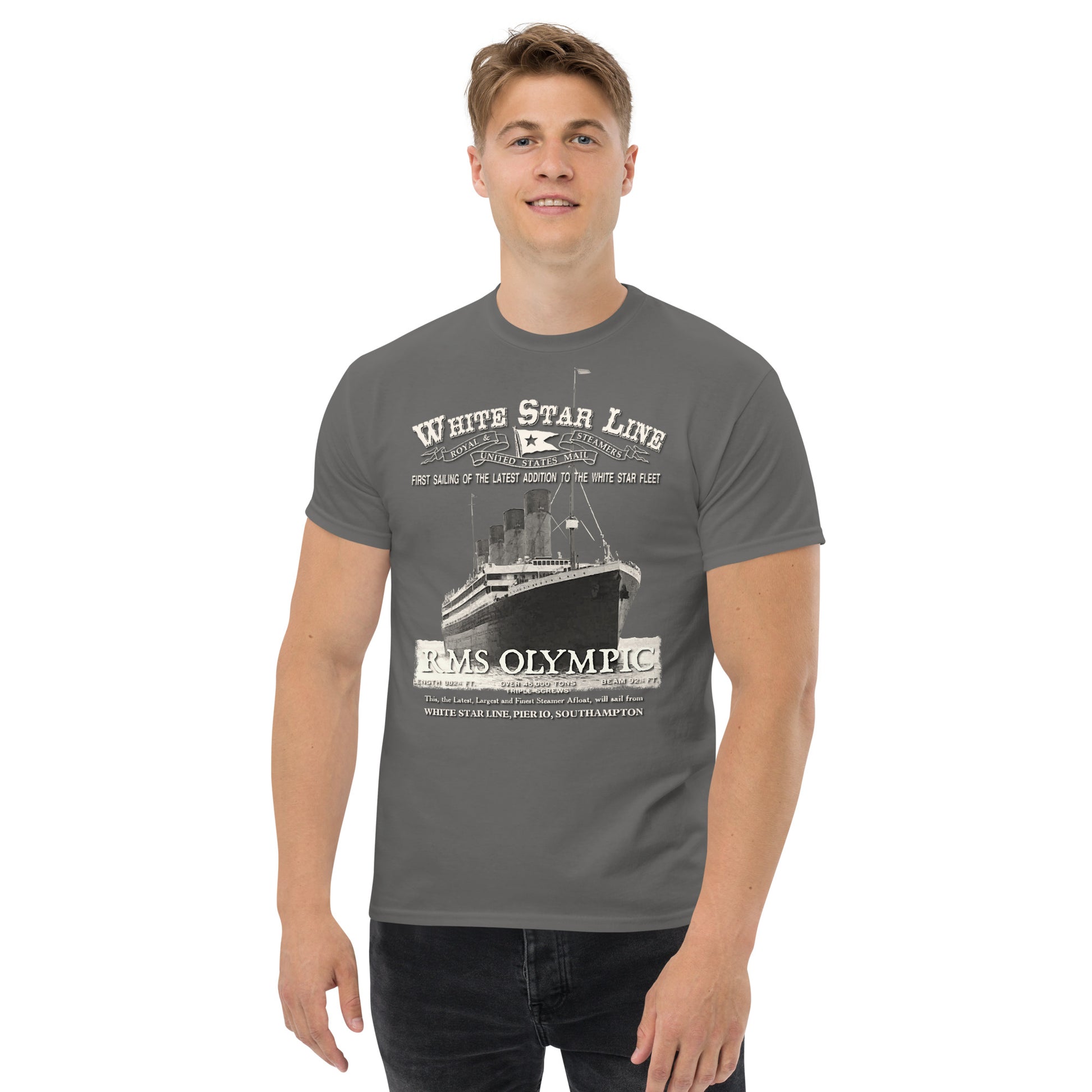 RMS OLYMPIC T-shirt, RMS Olympic Tee, Comancha Graphics,