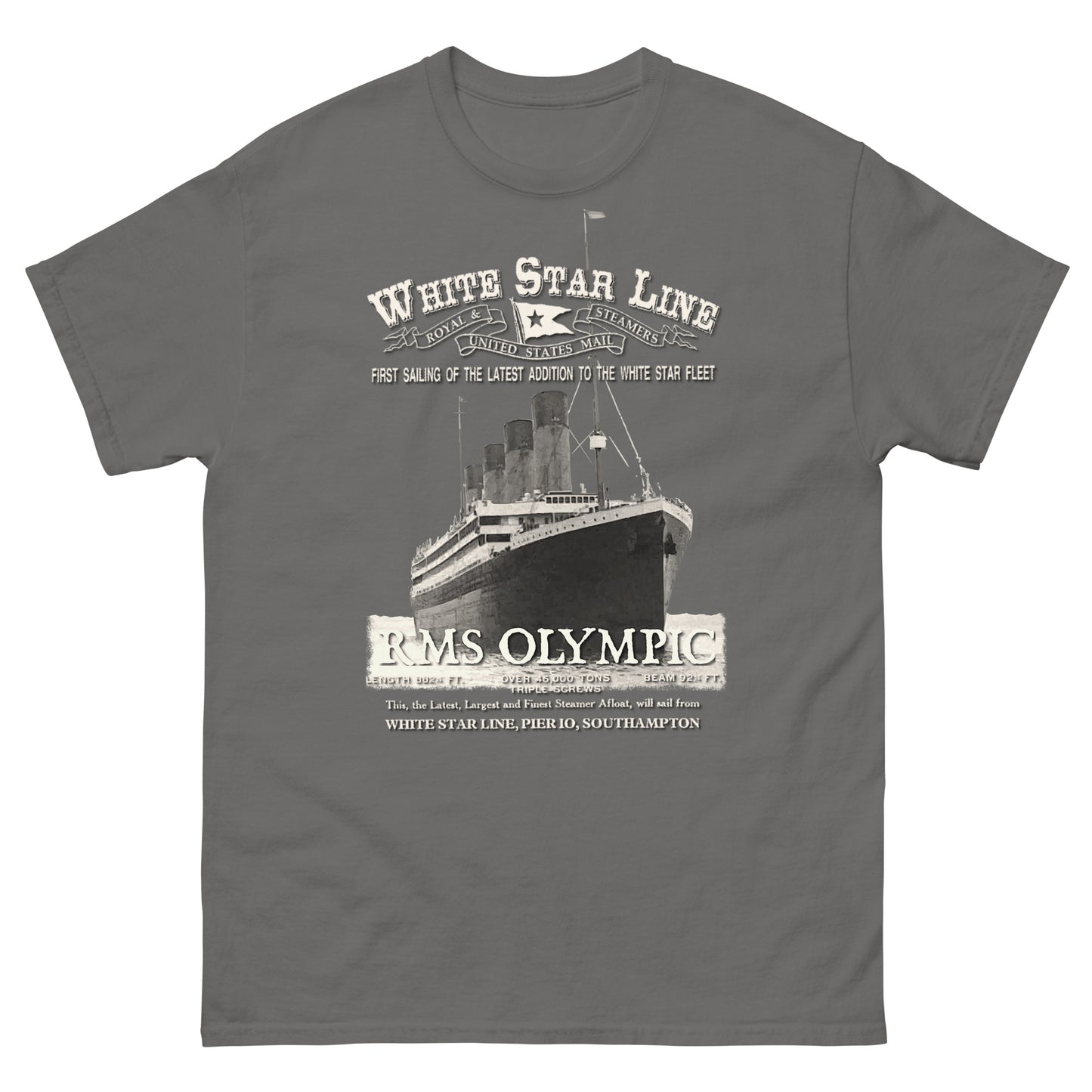 RMS OLYMPIC T-shirt, RMS Olympic Tee, Comancha Graphics,