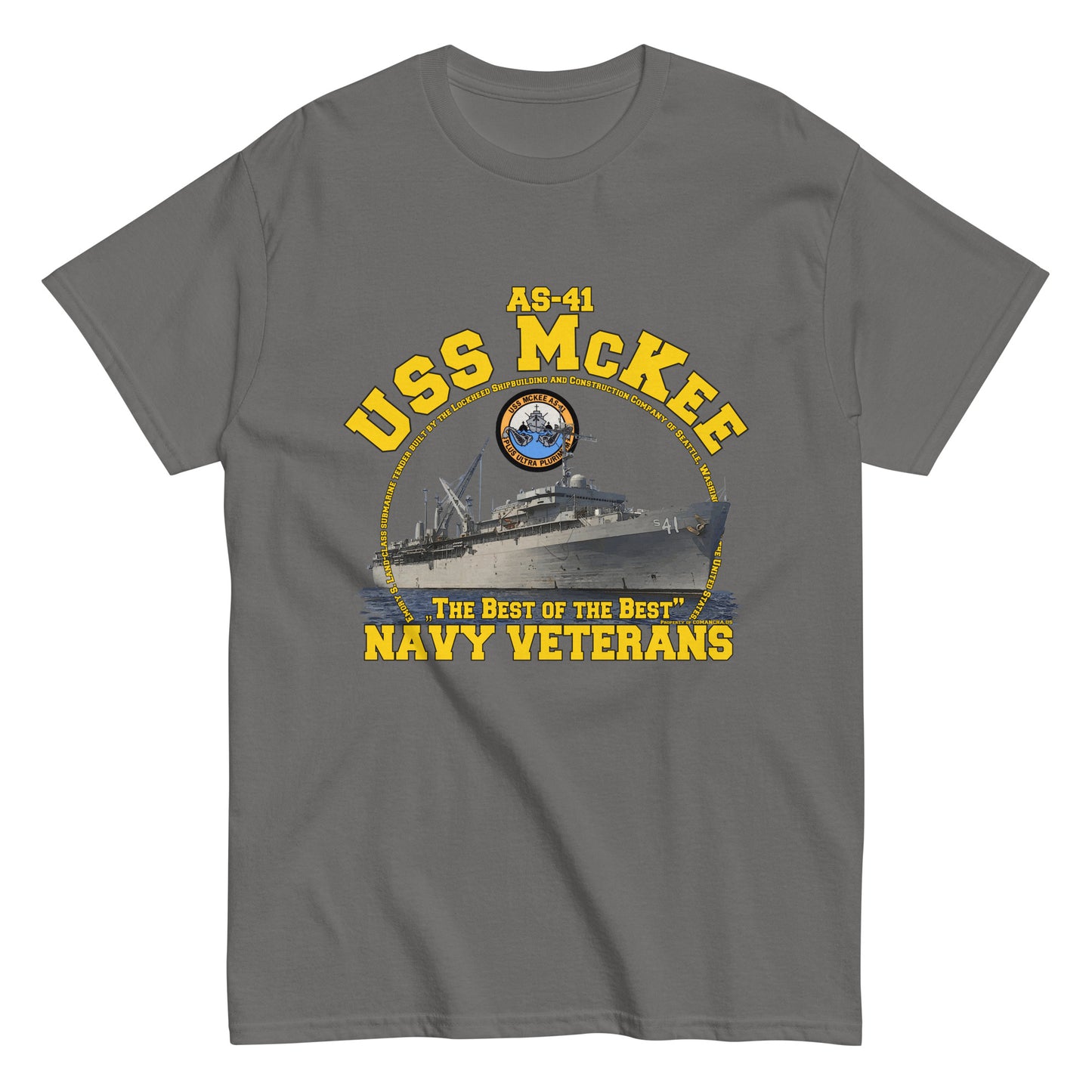 USS McKee AS-41 T-shirt, USS McKee T-shirt, Comancha graphics,