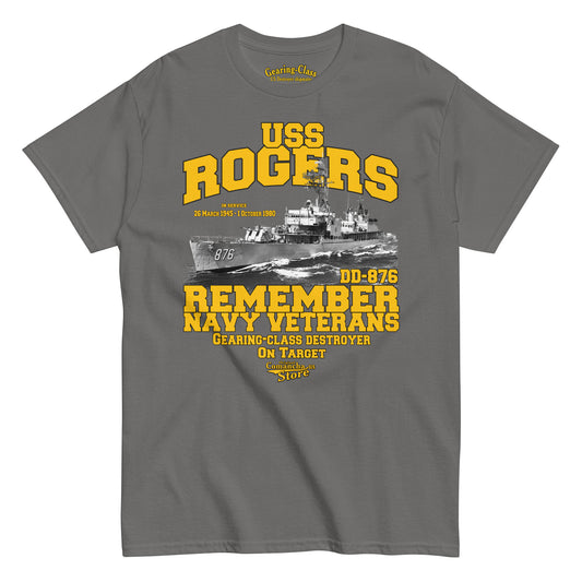 USS Rogers DD-876 Destroyer tee