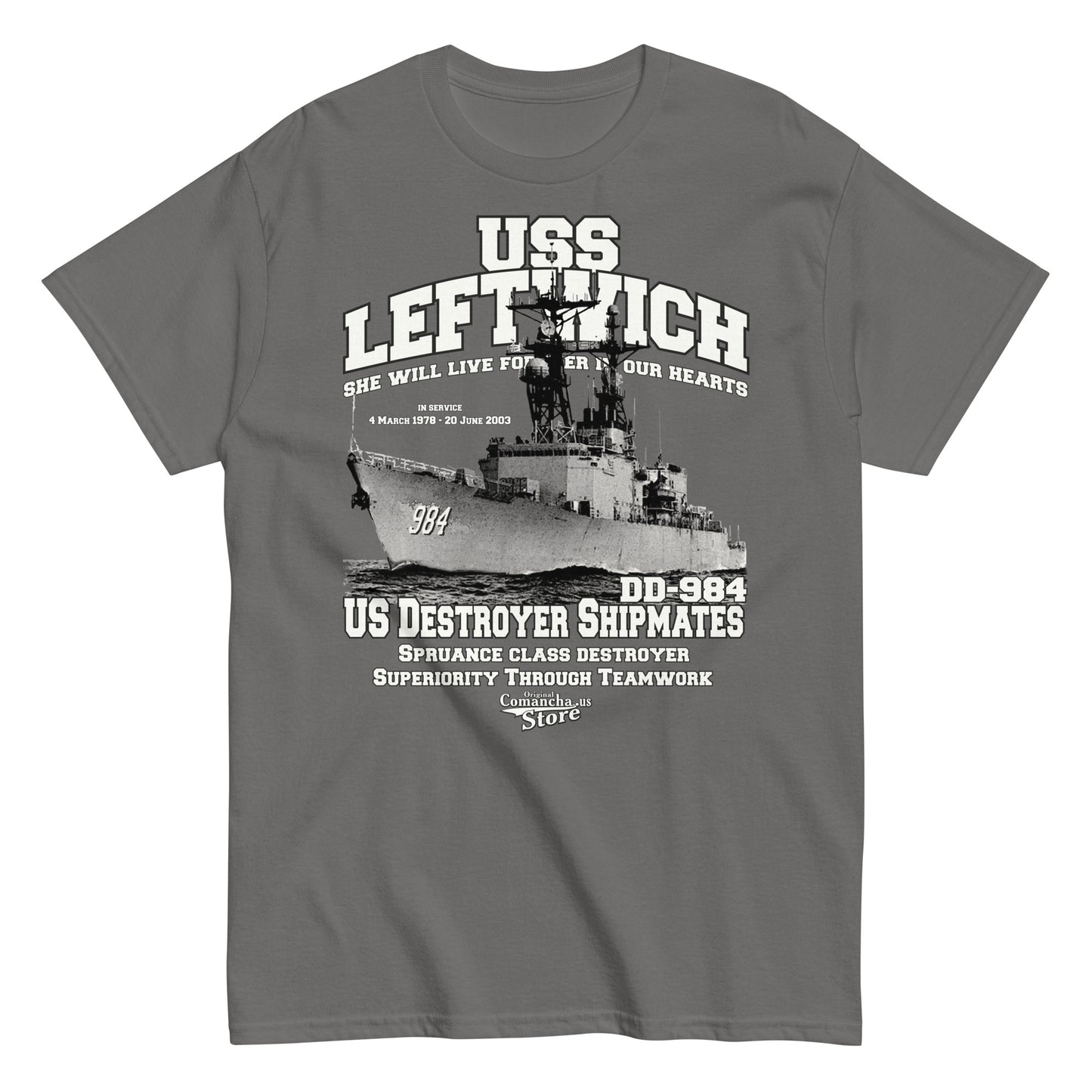 USS Leftwich DD-984 Shipmates t-shirt