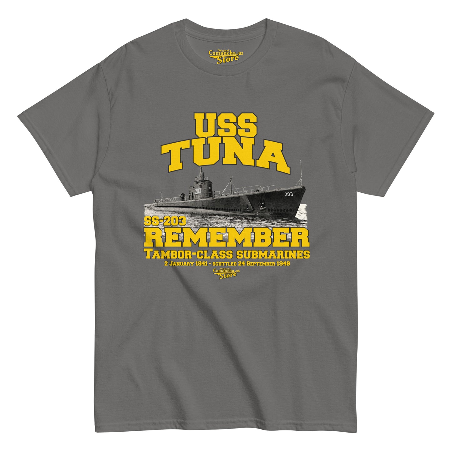 USS Tuna SS-203 Submarine t-shirt