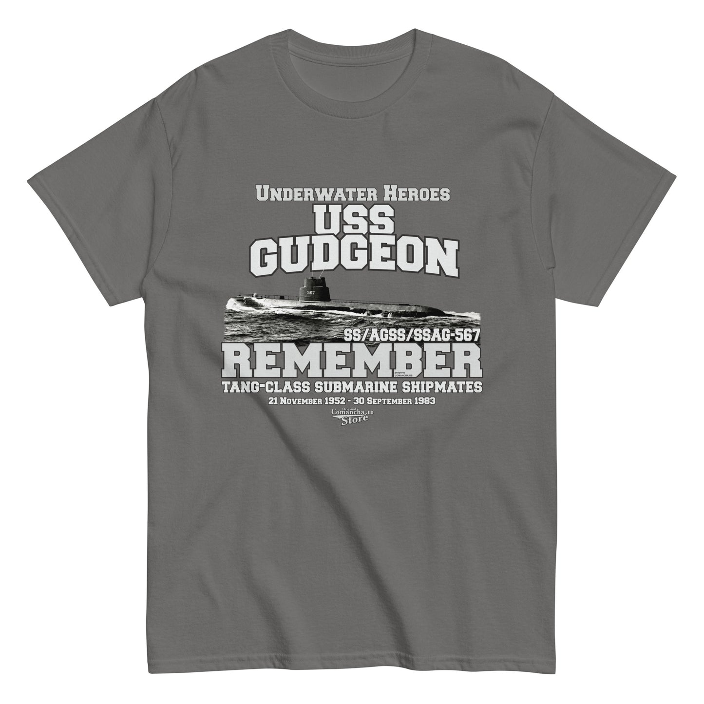 USS Gudgeon SS/AGSS/SSAG-567 submarine t-shirt