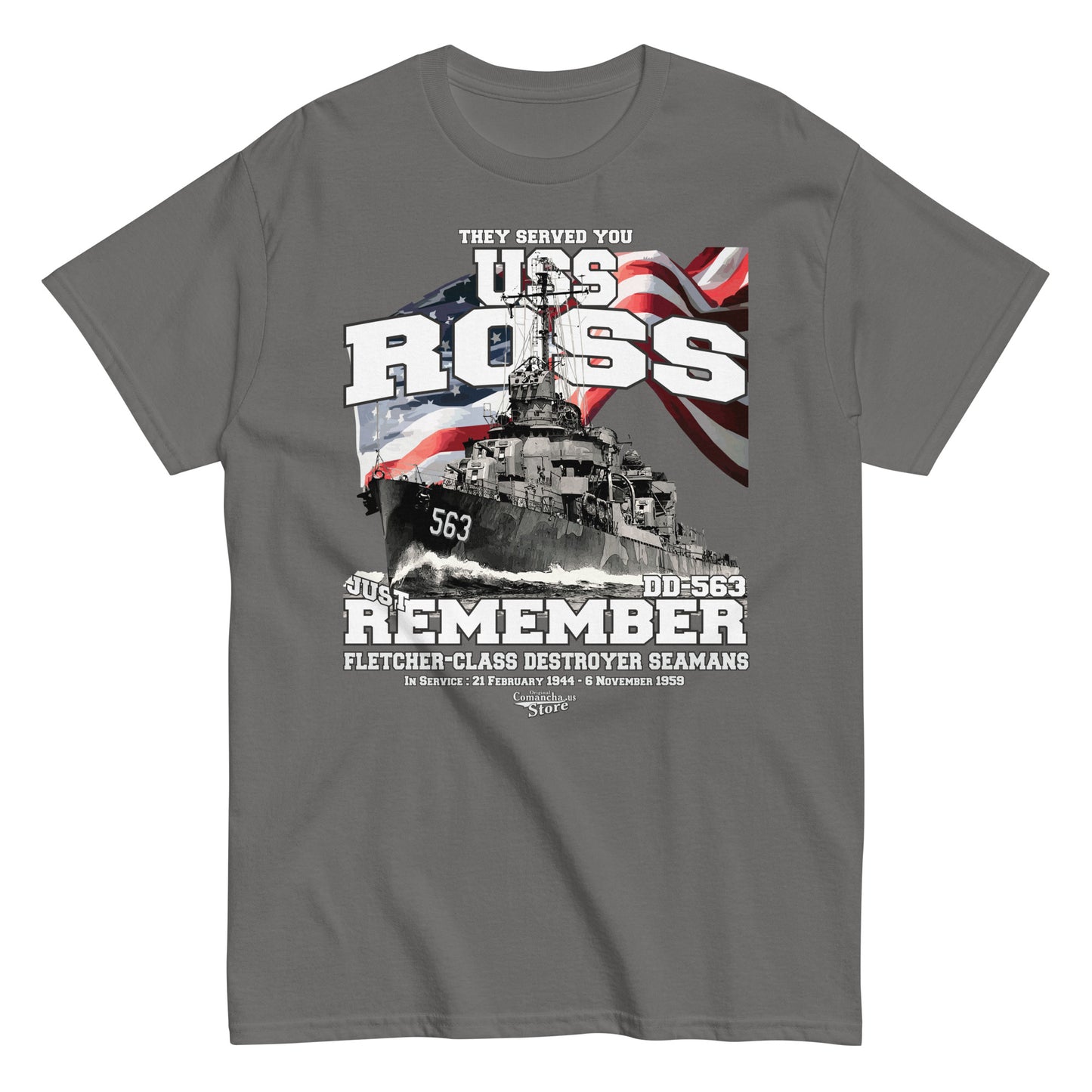 USS Ross DD-563 destroyer t-shirt