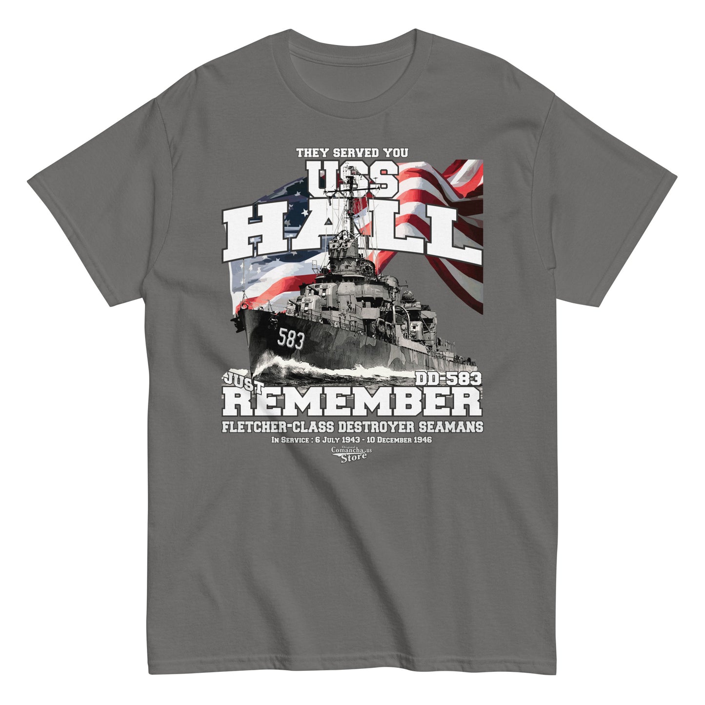 USS Hall DD-583 Destroyer t-shirt