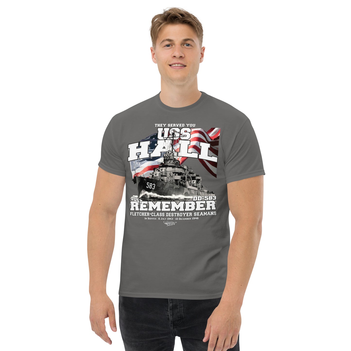 USS Hall DD-583 Destroyer t-shirt